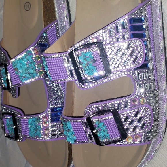 Sequined Sandals NWOT - Picture 9 of 10
